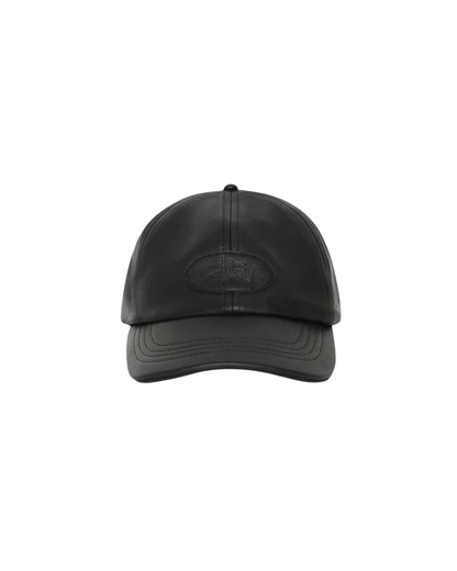 Stussy Low Profile Leather Strapback (BLACK)