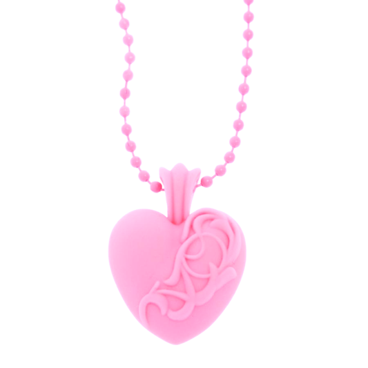 Chrome Hearts Silicone Rubber Heart Necklace (PINK)