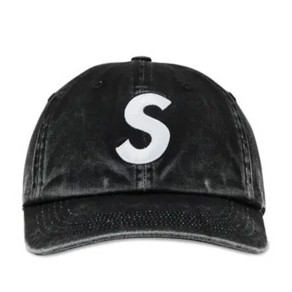 Supreme Pigment Coated S Logo 6-Panel (BLACK)