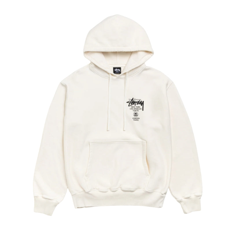 Stussy Hoodie World Tour 2024 Pigment Dyed (NATURAL)