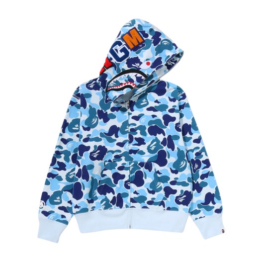 BAPE ABC Camo Shark Full Zip Hoodie (BLUE) LADIES