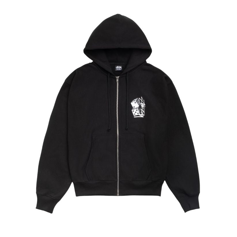Stussy Zip Hoodie Tall Dice (BLACK)