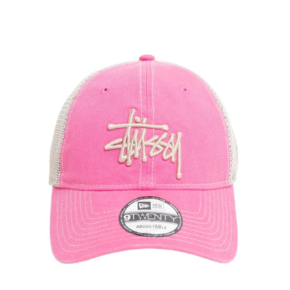 Stussy X New Era 9twenty Washed Basic Trucker (PINK)