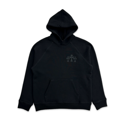 Chrome Hearts Triple Cross Nylon CH Logo 7/11 Hoodie (BLACK)