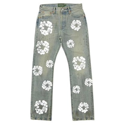 Denim Tears Straight Cotton Wreath Denim Pant (DIRTY WASH)