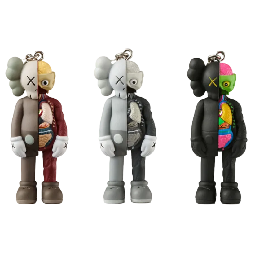 KAWS Tokyo First Flayed Companion Keychain Set (2021) Brown/Gray/Black