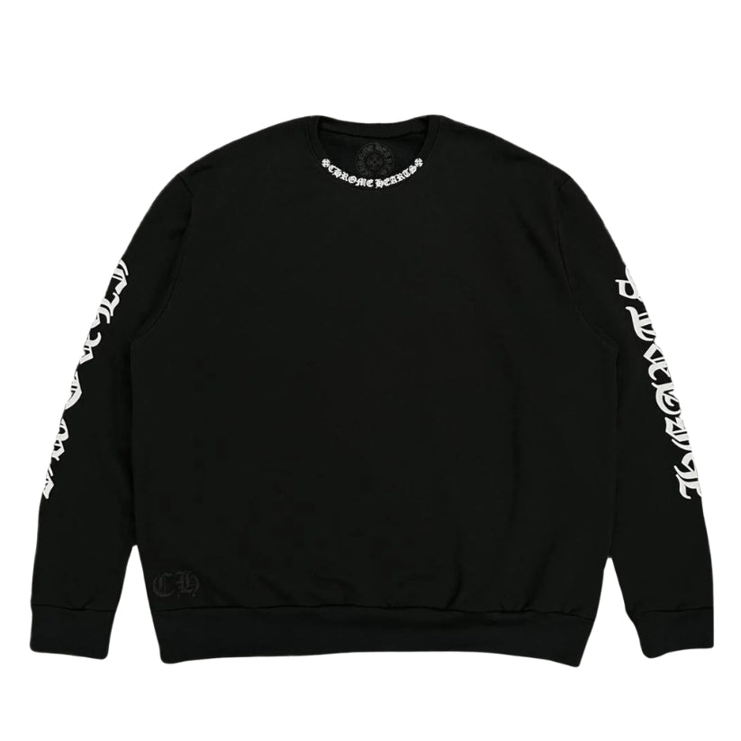 Chrome Hearts Neck Logo Crewneck (BLACK)