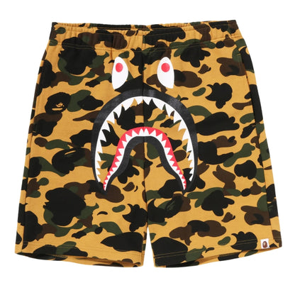 BAPE 1st Camo Shark Sweat Shorts (YELLOW)