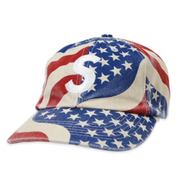 Supreme Pigment Coated S Logo 6-Panel (FLAG)