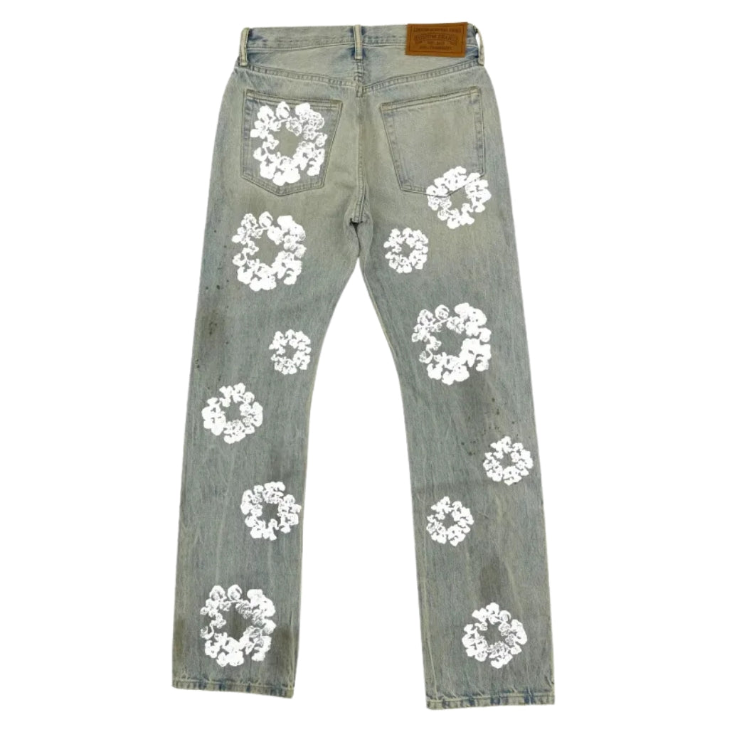 Denim Tears Straight Cotton Wreath Denim Pant (DIRTY WASH)