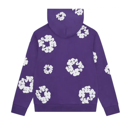 Denim Tears Cotton Wreath Zip Up Hoodie (PURPLE)