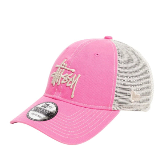 Stussy X New Era 9twenty 水洗基础卡车帽 (粉色)
