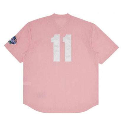 Supreme S logo Baseball Henley (PINK)