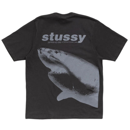 Stussy Tee Shark Pigment Dyed (FADED BLACK)