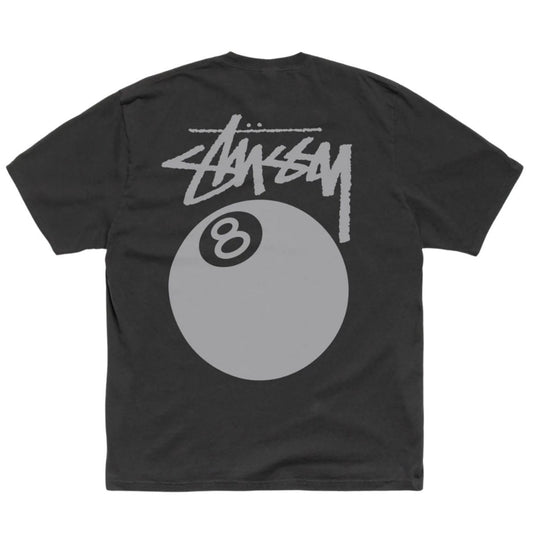 Stussy Tee 8-Ball Pigment Dyed (FADED BLACK)