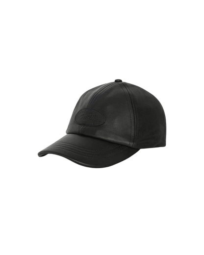 Stussy Low Profile Leather Strapback (BLACK)