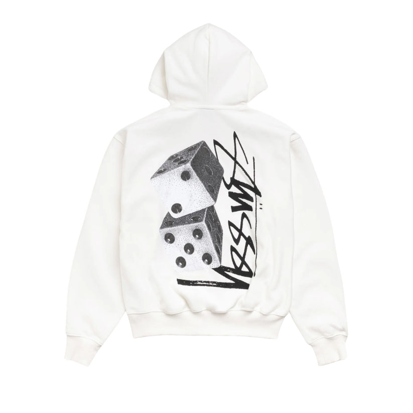 Stussy Zip Hoodie Tall Dice (OFF WHITE)