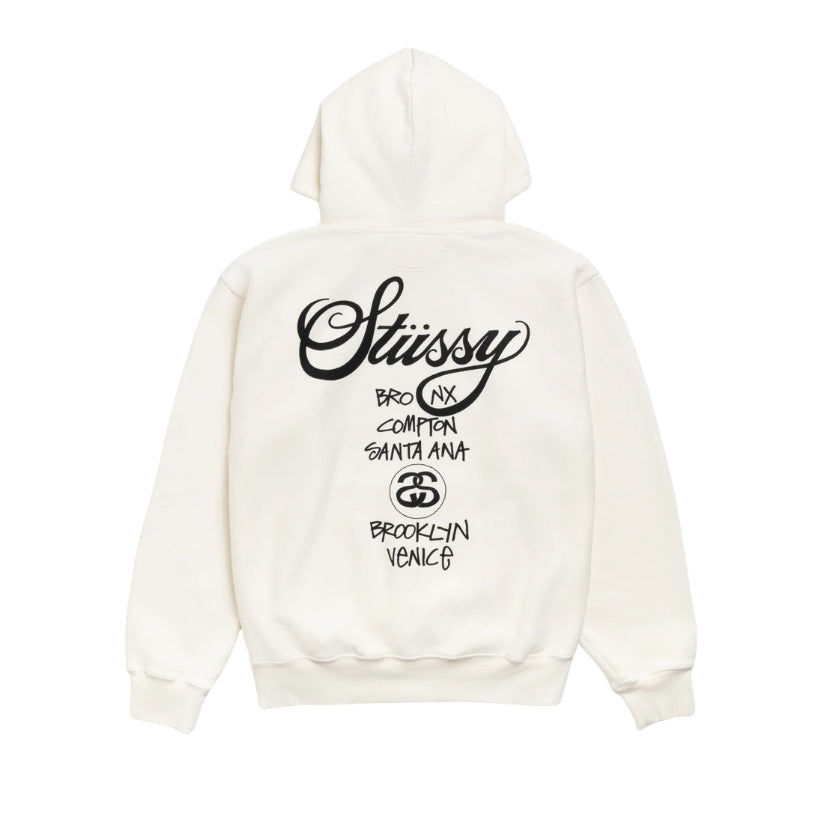 Stussy Hoodie World Tour 2024 Pigment Dyed (NATURAL)