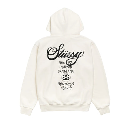 Stussy Hoodie World Tour 2024 Pigment Dyed (NATURAL)