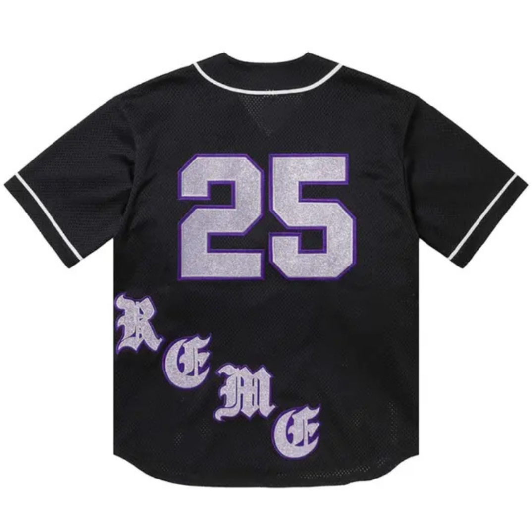 Supreme Old English Baseball Jersey (BLACK)