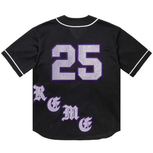 Supreme Old English Baseball Jersey (BLACK)