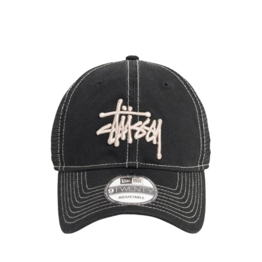 Stussy X New Era 9twenty 水洗基础卡车帽 (黑色)