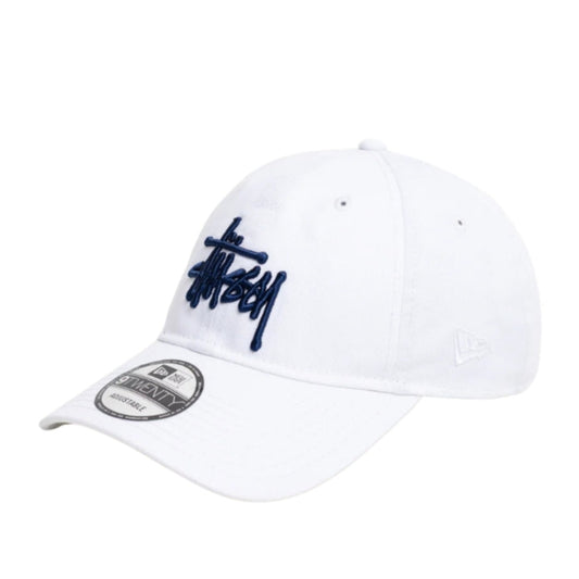 Stussy X New Era 9twenty 基本棒球帽（白色）