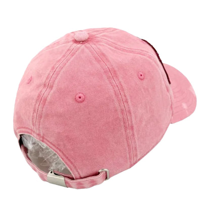 Travis Scott Cactus Jack Distressed Pink Patch Logo Hat (PINK)
