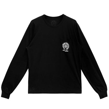 Chrome Hearts New York Floral Horseshoe L/S T-Shirt (BLACK)