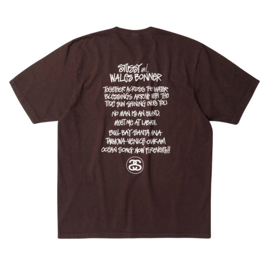 Stussy x Wales Bonner T恤 海洋之歌 (棕色)