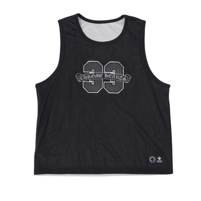 Chrome Hearts Reversible Mesh Warm Up Basketball Jersey (BLACK)