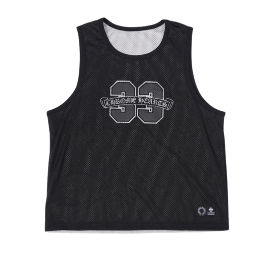 Chrome Hearts Reversible Mesh Warm Up Basketball Jersey (BLACK)