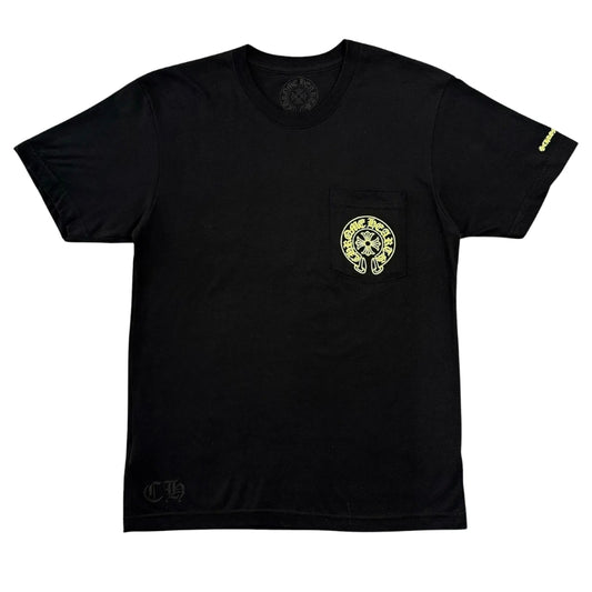 Chrome Hearts HorseShoe Logo Pocket T-Shirt (BLACK/LIME GREEN)