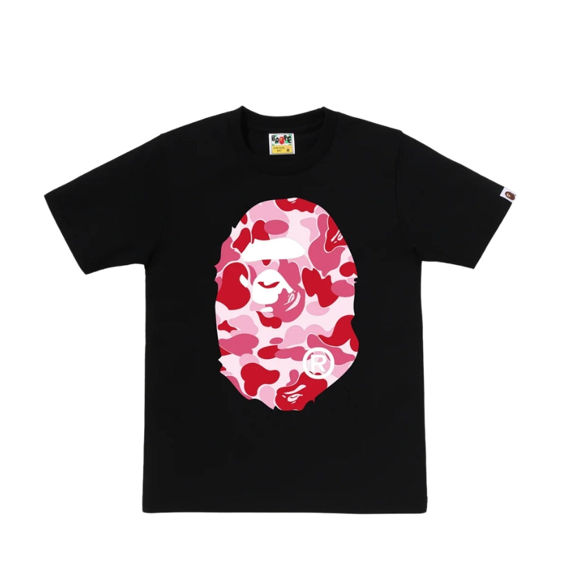 BAPE ABC Camo Big Ape Head Tee (BLACK/PINK) LADIES