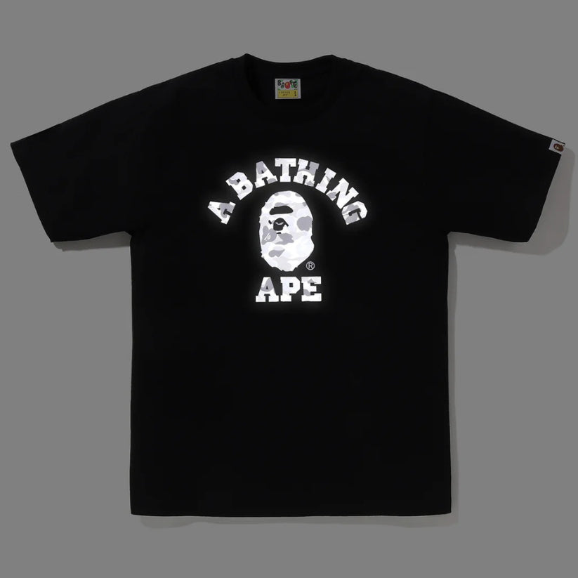 BAPE ABC Camo Reflective on College Tee (BLACK)