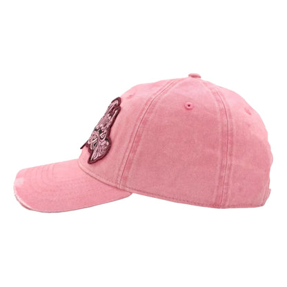Travis Scott Cactus Jack Distressed Pink Patch Logo Hat (PINK)