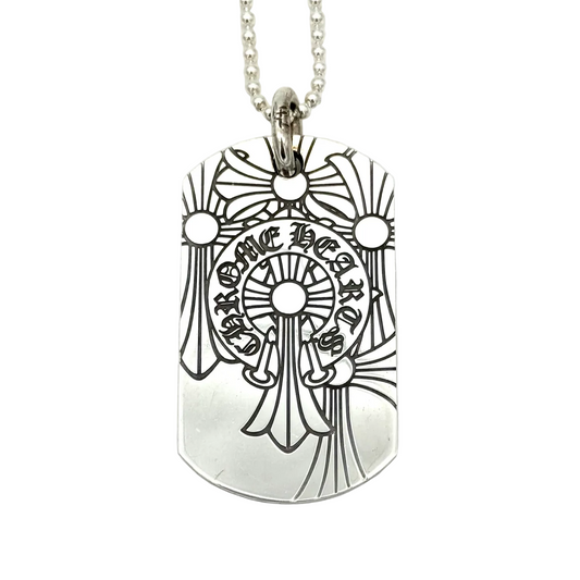 Chrome Hearts Large Dog Tag God Bless The World