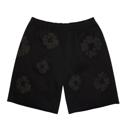 Denim Tears Mono Cotton Wreath Sweatshorts (BLACK)