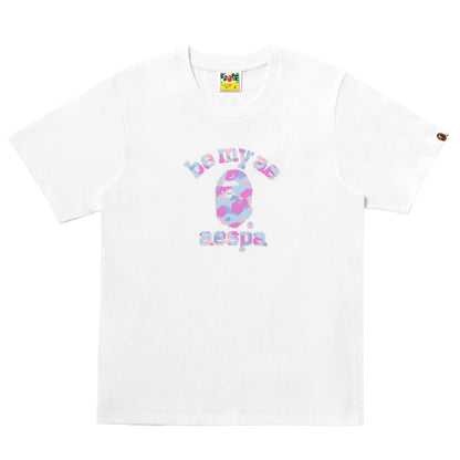 BAPE x aespa College Relaxed Fit Tee (WHITE)