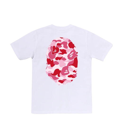 BAPE ABC Camo Big Ape Head Tee (WHITE/PINK) LADIES