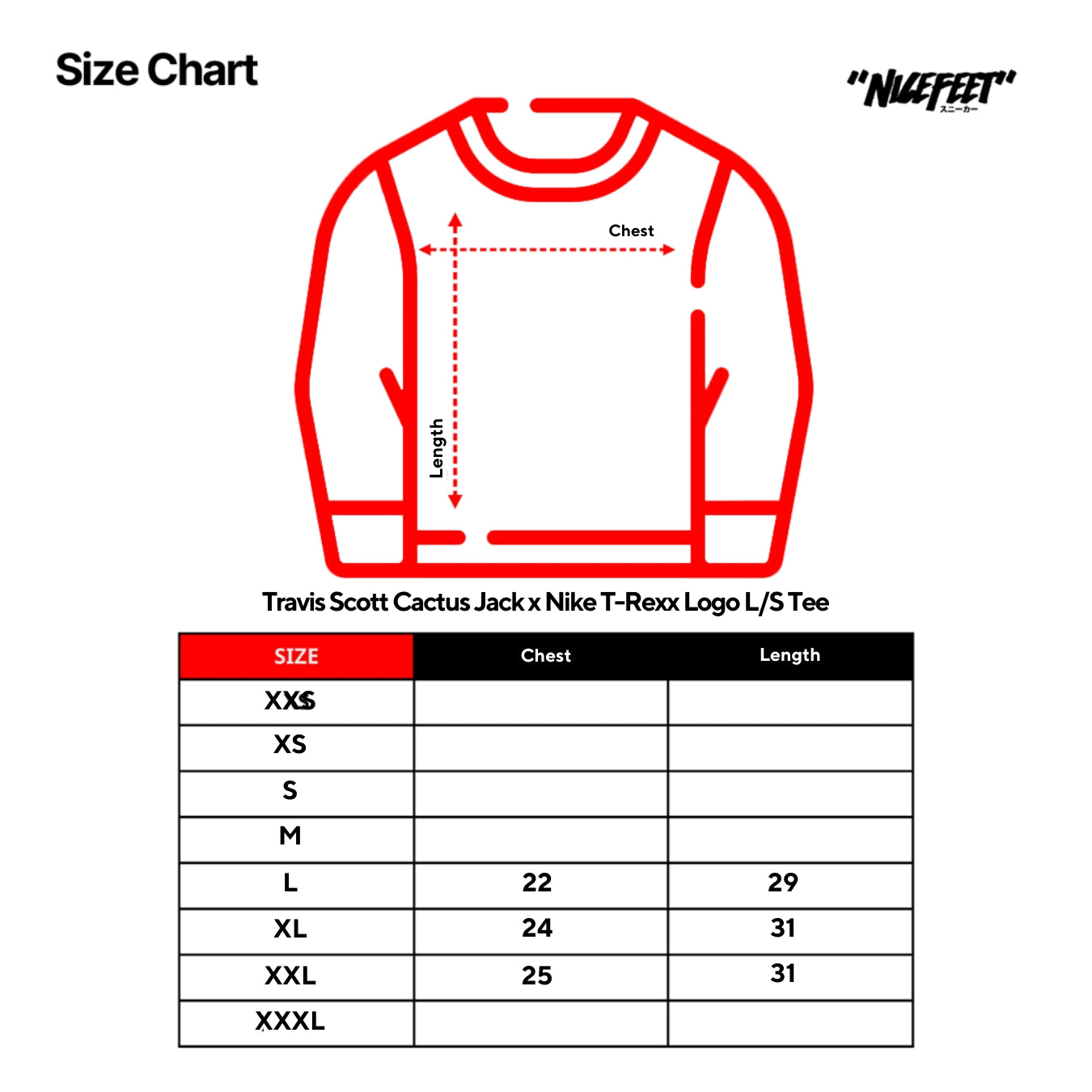 Travis Scott Cactus Jack x Nike T-Rexx Logo L/S Tee