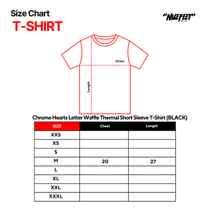 Chrome Hearts Letter Waffle Thermal Short Sleeve T-Shirt (BLACK)