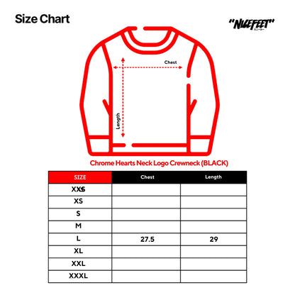Chrome Hearts Neck Logo Crewneck (BLACK)
