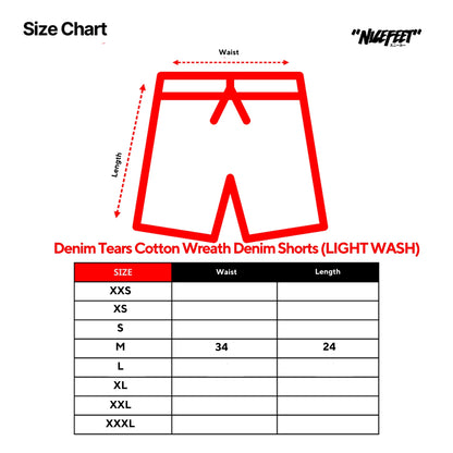 Denim Tears Cotton Wreath Denim Shorts (LIGHT WASH)