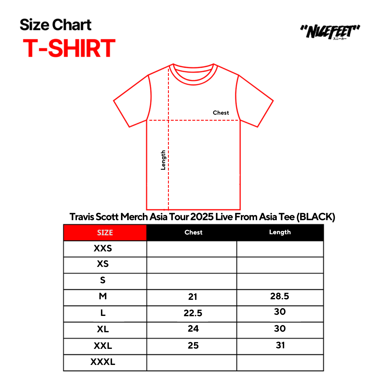 Travis Scott Merch Asia Tour 2025 Live From Asia Tee (BLACK)