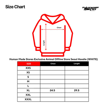 Human Made Stores Exclusive Animal Offline Store Seoul Hoodie (WHITE)