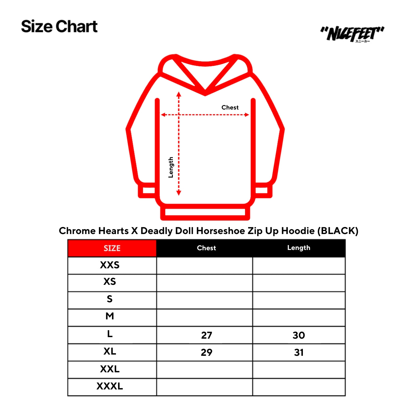 Chrome Hearts X Deadly Doll Horseshoe Zip Up Hoodie (BLACK)