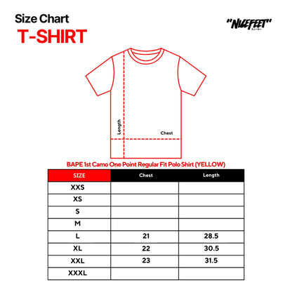 BAPE 1st Camo One Point Regular Fit Polo Shirt (YELLOW)
