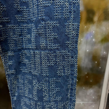 Supreme Needle Punch Regular Jean (WASHED BLUE)