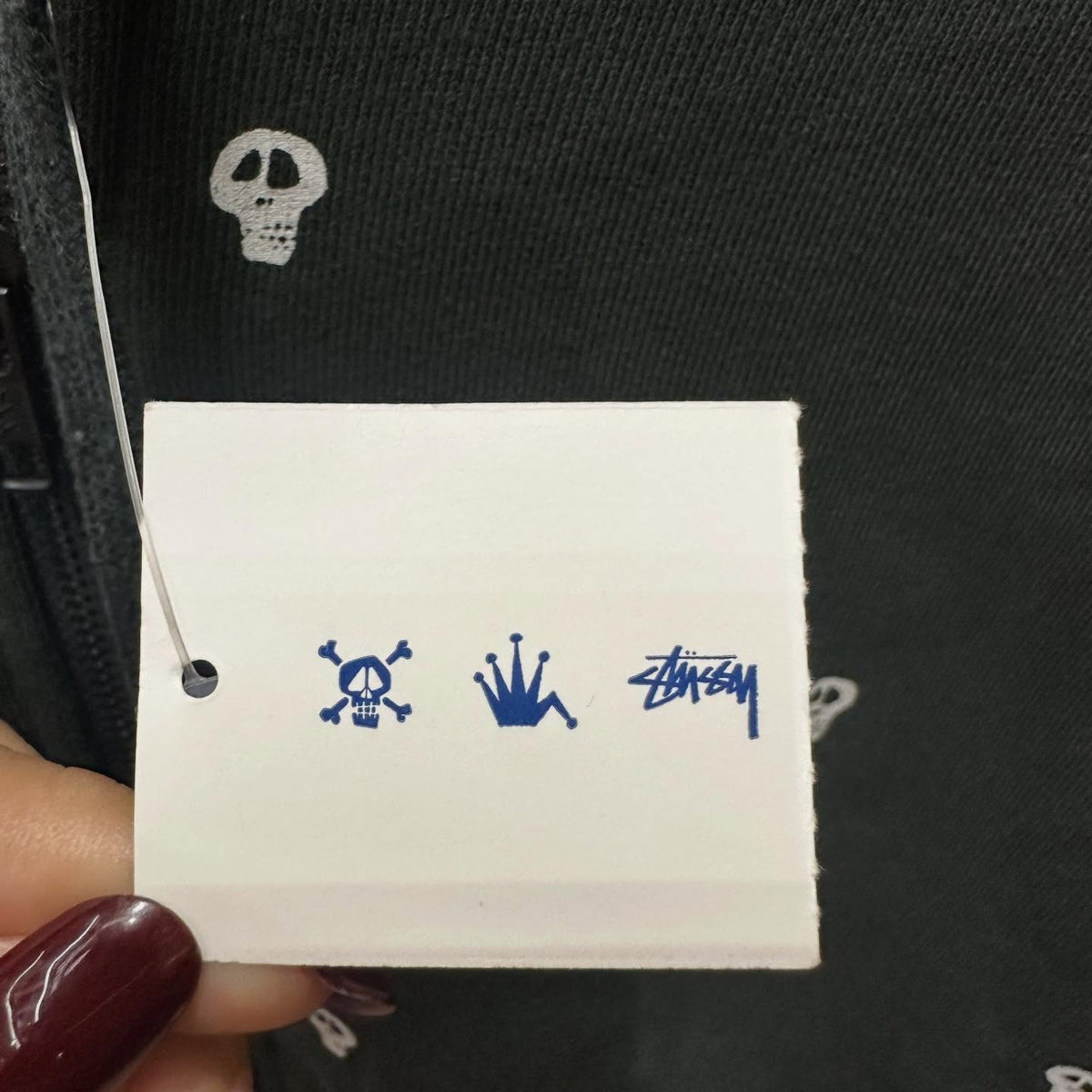 Stussy Zip Hoodie Skull (BLACK)